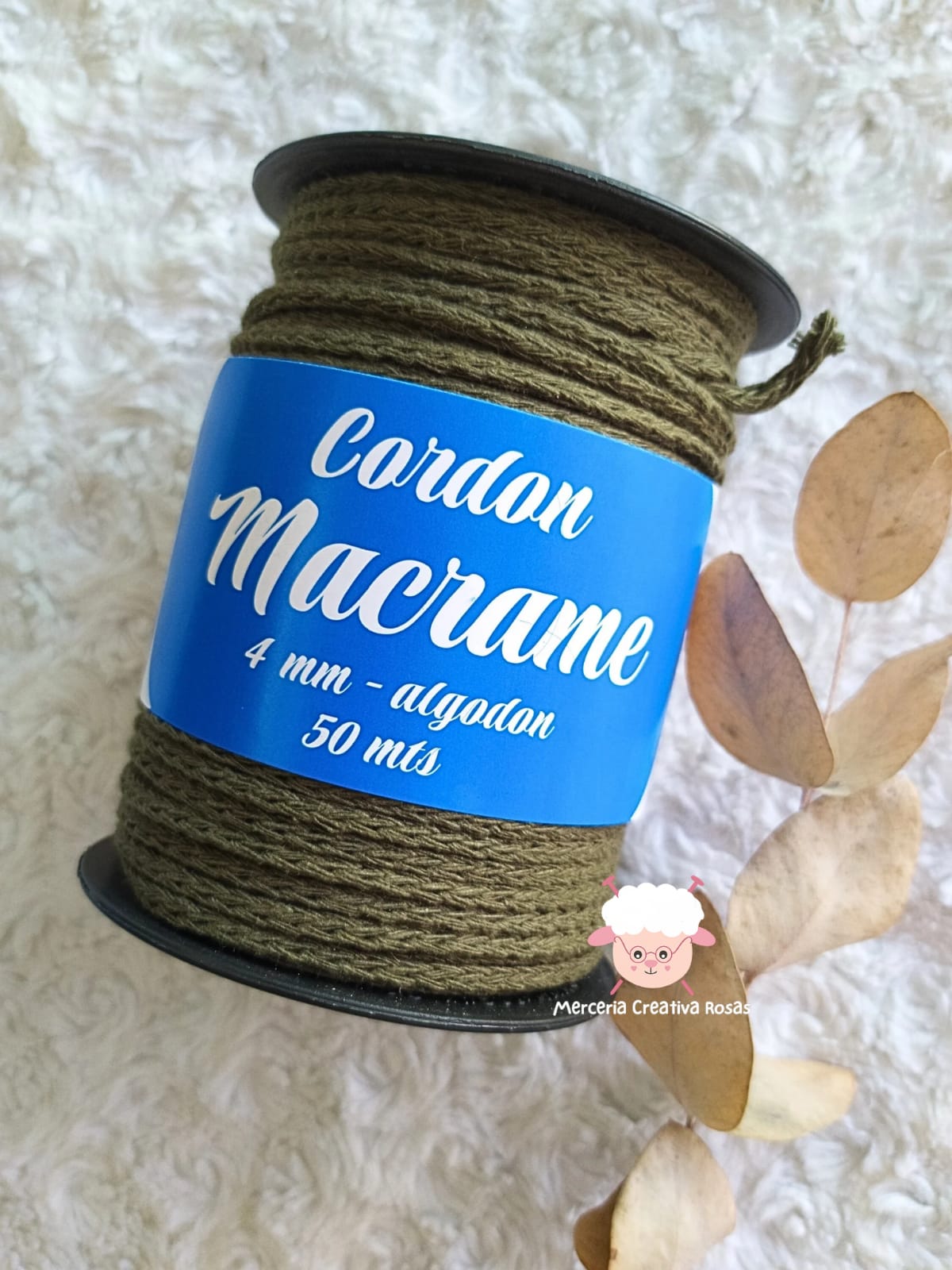 Cordon macrame de algodón 4 mm x 50 metros