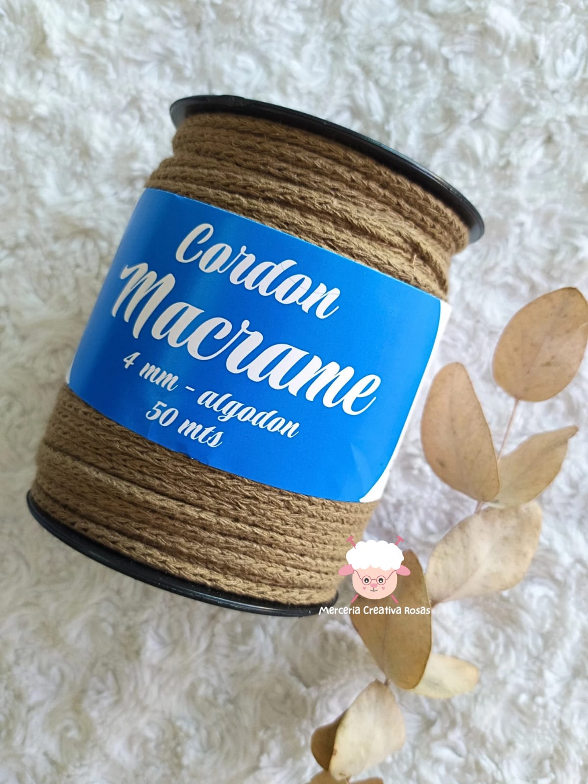 Cordon macrame de algodón 4 mm x 50 metros