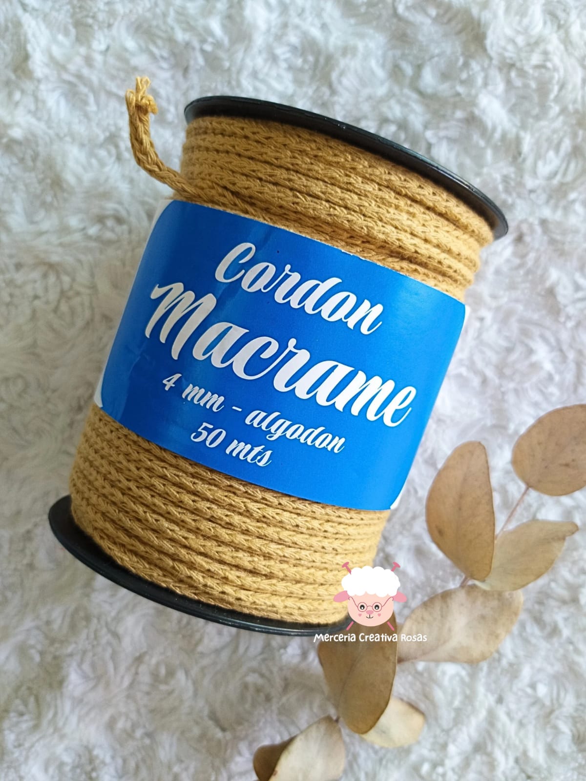 Cordon macrame de algodón 4 mm x 50 metros