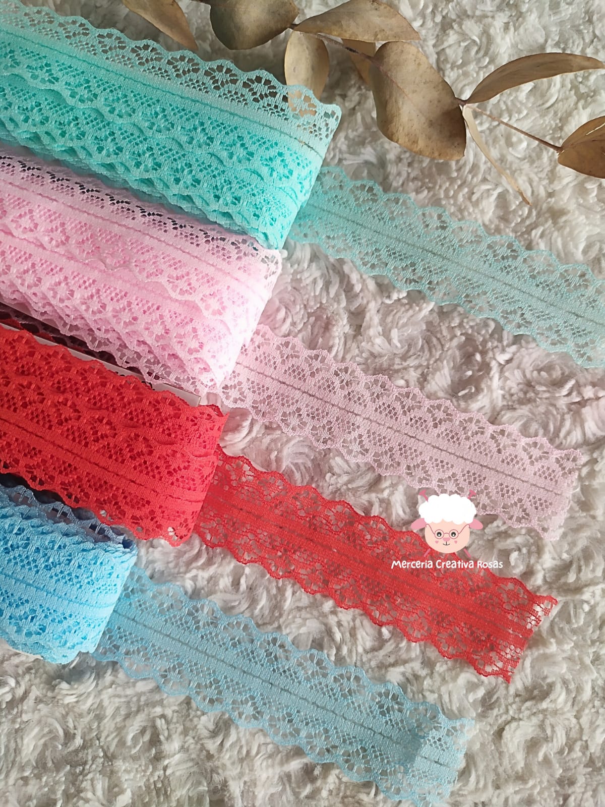 Puntilla nylon 3 cm colores