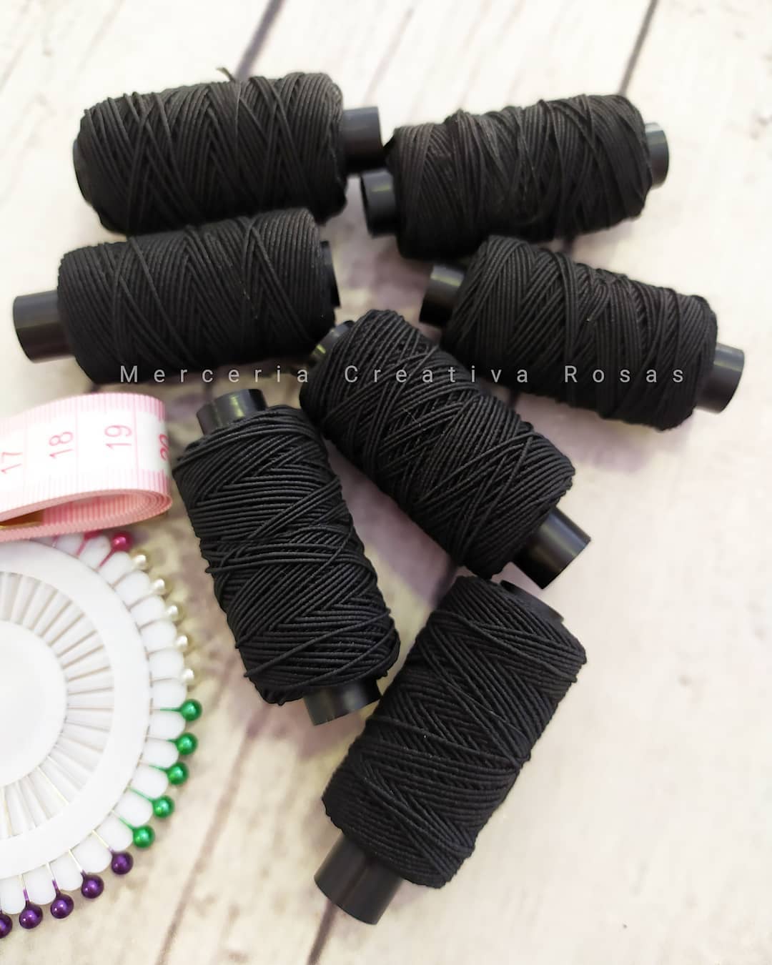 Hilo elastico Negro x 25mts