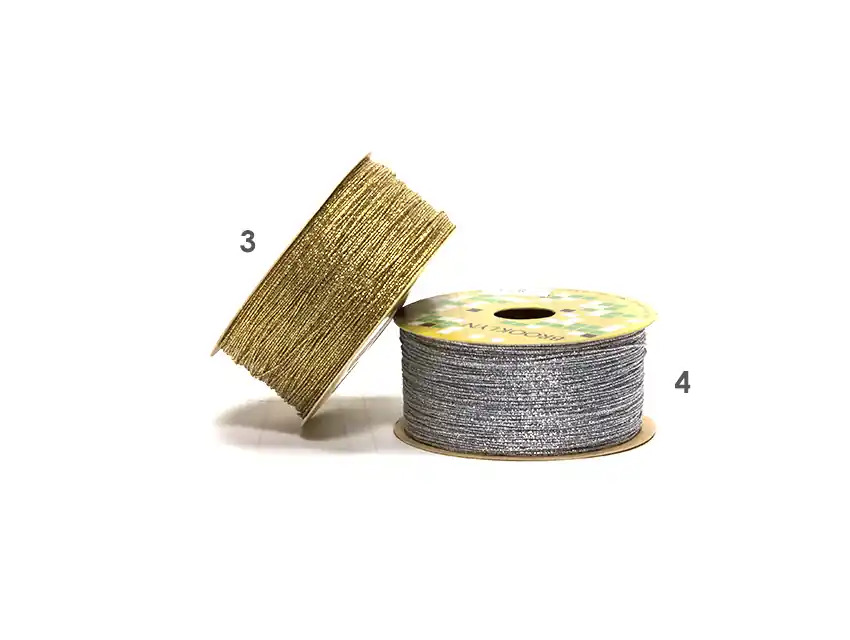 Cordon lurex dorado/plateado fino