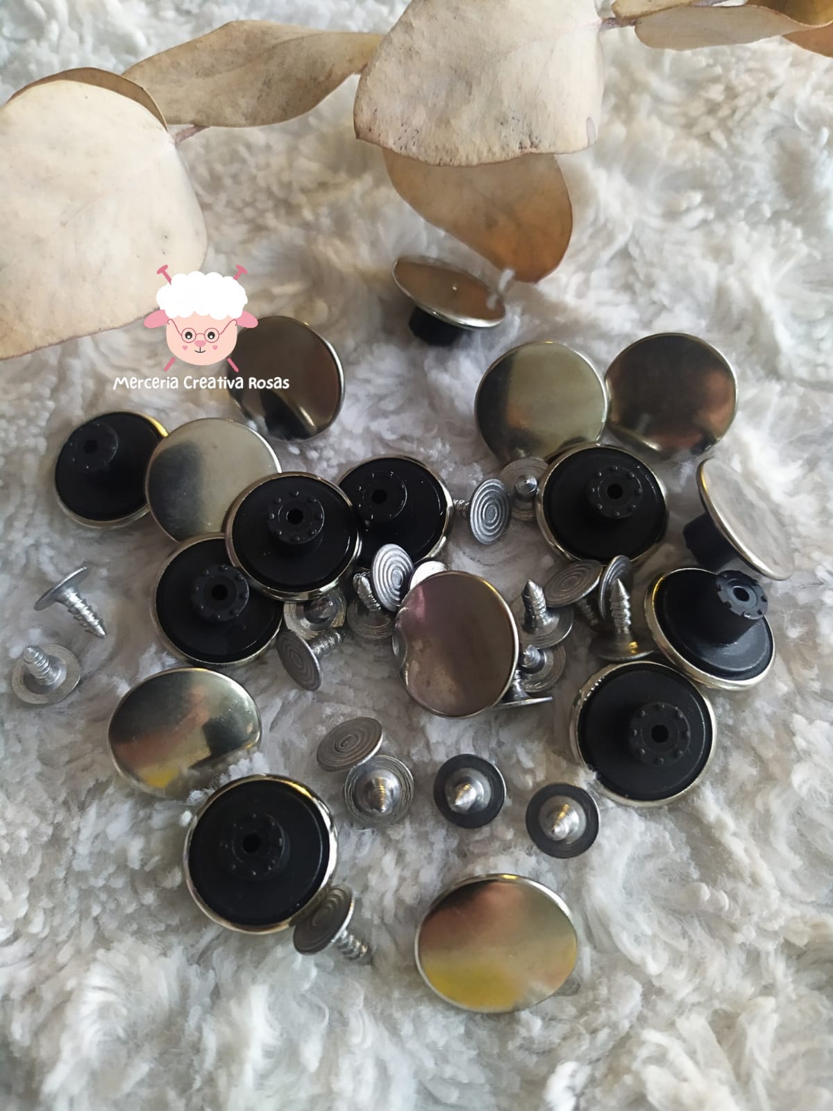 Boton vaquero bronce liso 17 mm