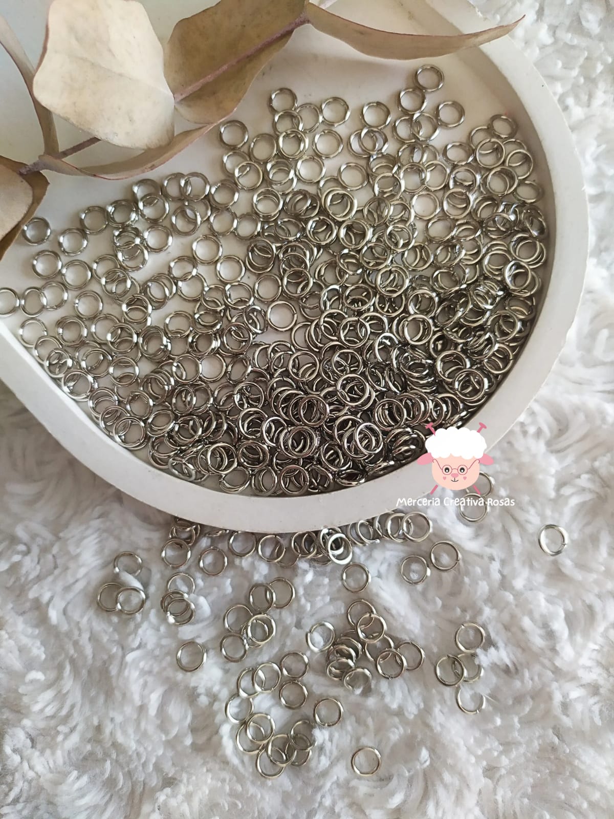 Argolla metal NIQUEL  6 mm