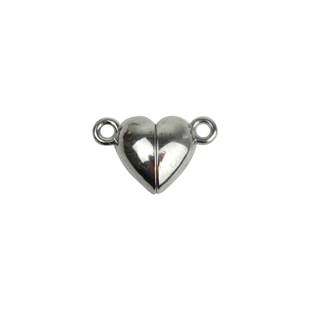 Cierre iman corazon dorado/plata