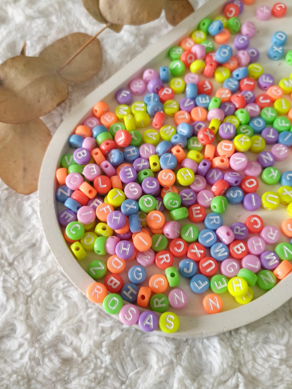 Abc redondas pastel letra blanca