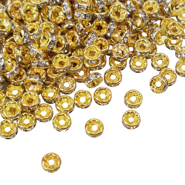 Rondel Strass Dorado 4 mm x unid