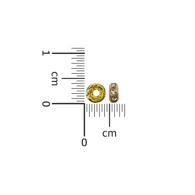 Rondel Strass Dorado 4 mm x unid