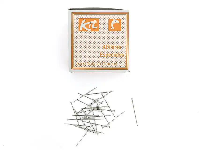 Alfiler de acero N3 x caja 25 grs