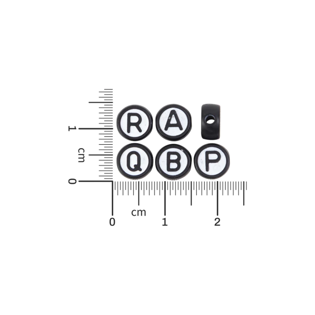 Abc redondas negro y fondo blanco