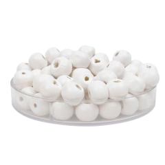 Cuenta madera 8 mm BLANCO