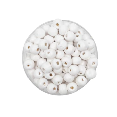 Cuenta madera 8 mm BLANCO