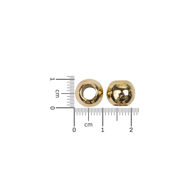 Cuentas de plastico 12 mm CCB Dorado PASE ANCHO