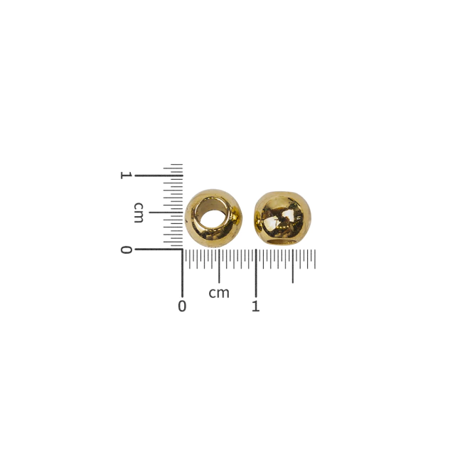 Cuentas de plastico 8 mm CCB Dorado PASE ANCHO