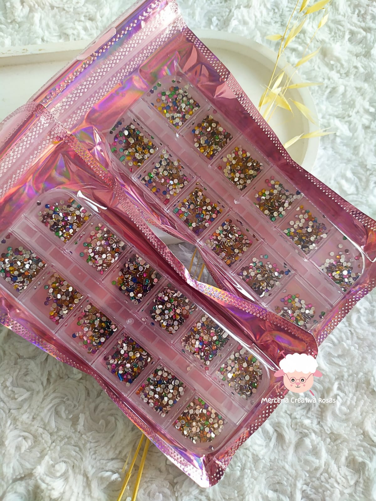 Estuche mini strass de colores