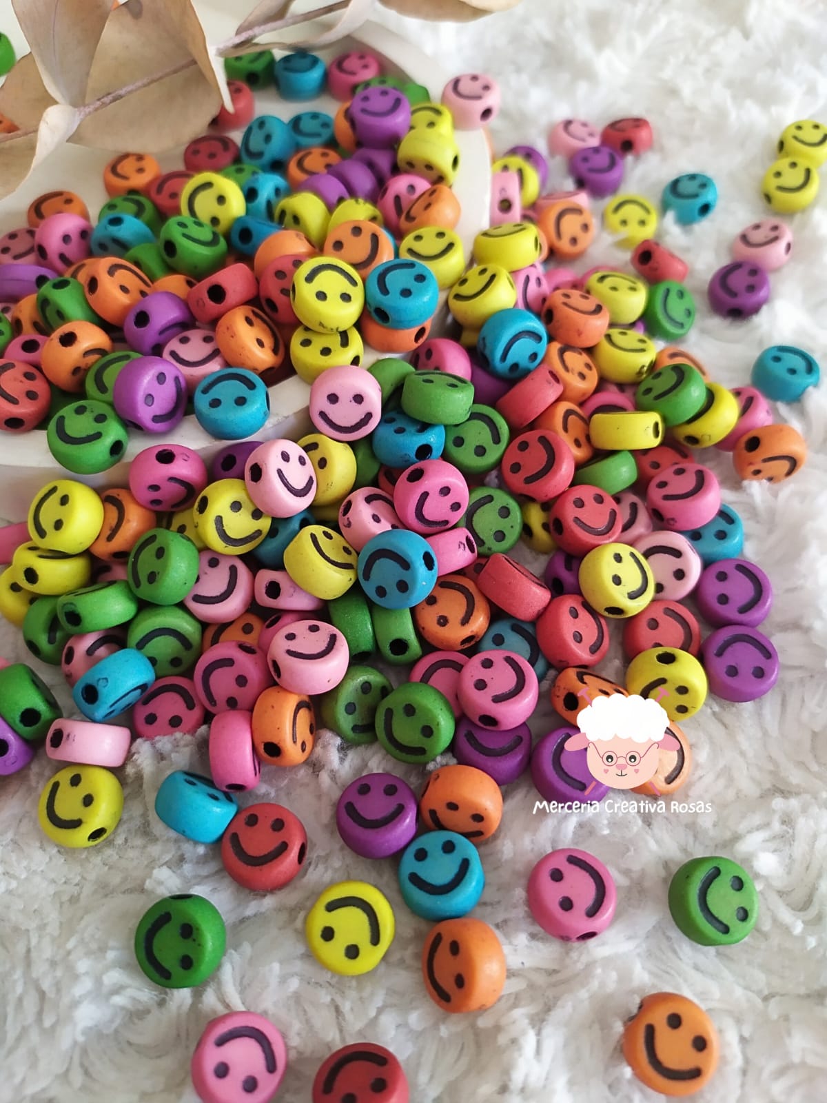 Cuentas caritas multicolor