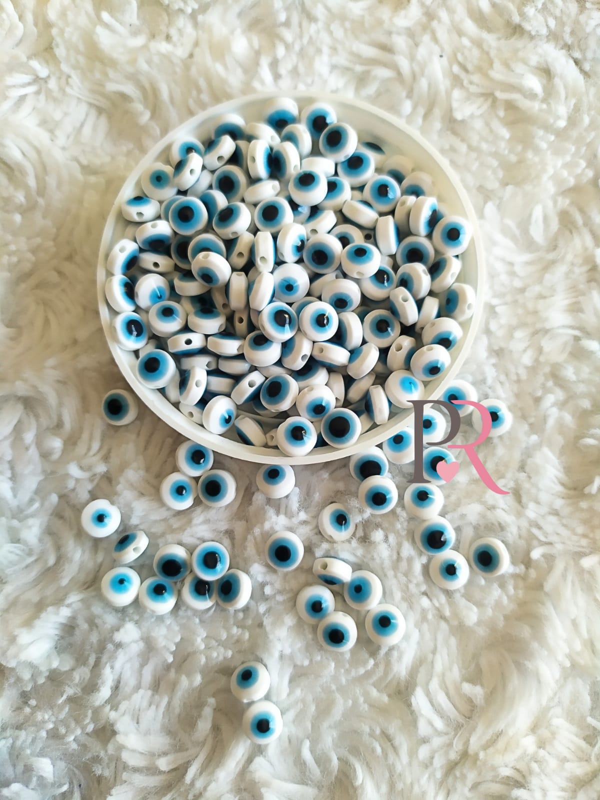 Ojo turco 6 mm blanco